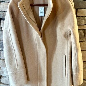 Womens J. Crew City Coat Wool Side Zip AB94 Size 14 NWT